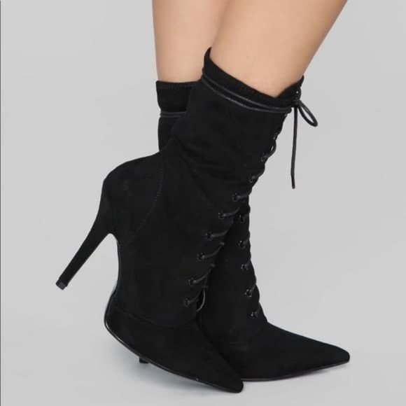 Fashion Nova 😍😍😍😍 Black Tried Bootie - Picture 2 of 5